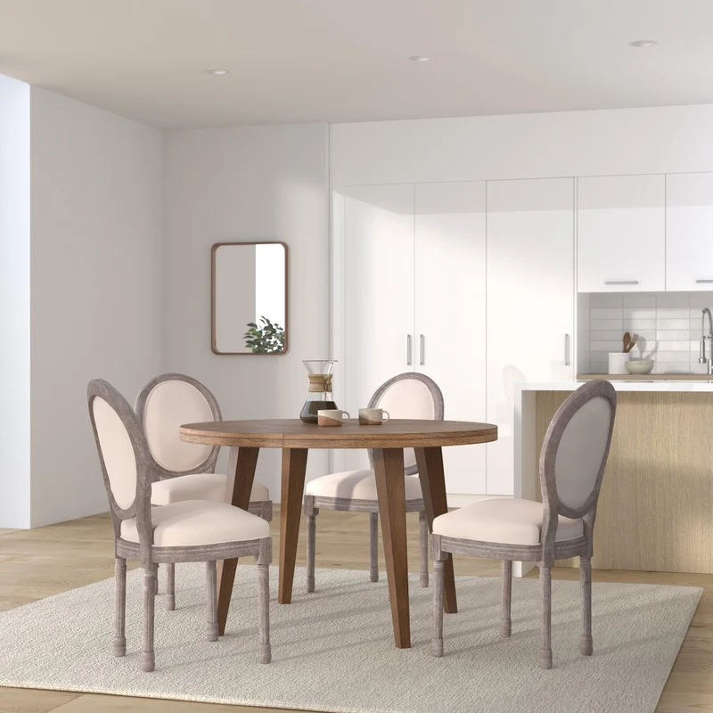vidaXL 6X Chaise de Salle à Manger Lin Chaises de Cuisine Chaises à Manger