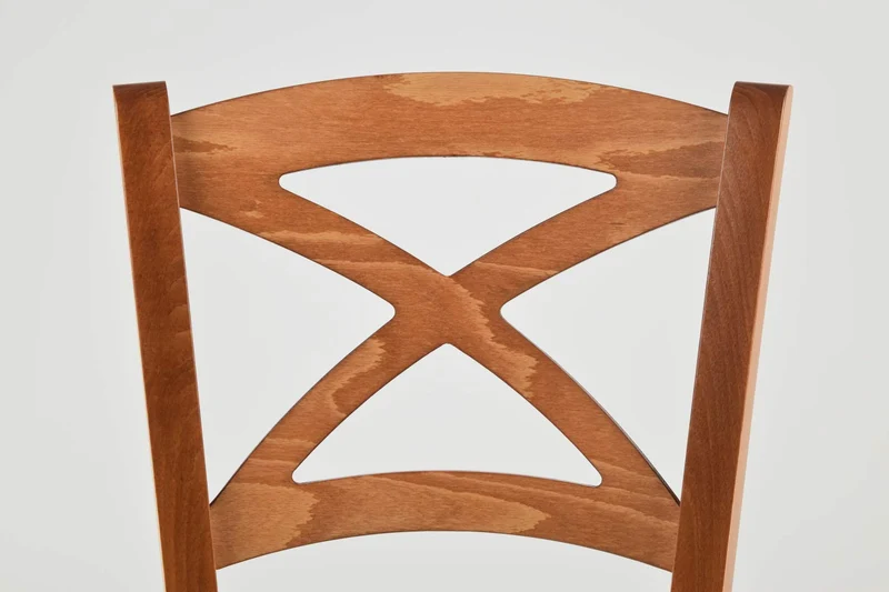 t m c s Tommychairs - Set 2 chaises Cross pour Cuisine, Bar et Salle à Manger, Robuste Structure en Bois de hêtre peindré en Couleur Cerisier et Assise en Paille