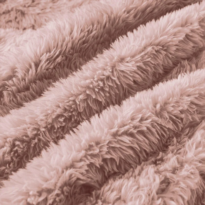 KOMHTOM Canapé Modulaire d'angle en Peluche, Canapé Profond Confortable Moderne pour Salon, Bureau, Rampe Courbée, 291 x 104 x 73cm (Rose)