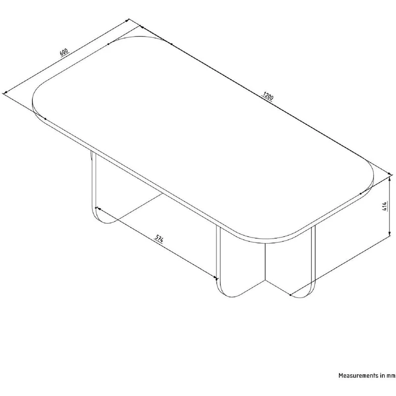 HOMIFAB Table Basse rectangulaire Effet Travertin 120 cm - Ivy