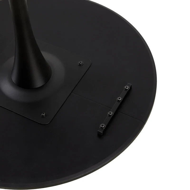 buybyroom Table à Manger Ronde Moderne scandinave - Petite Table Minimaliste pour Cuisine, Salle à Manger et Salon - Noir