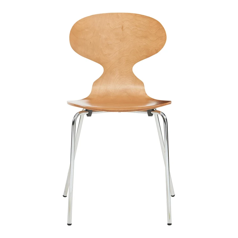 [en.casa] Lot de 4 chaises de Salle à Manger Empilables avec Siège Confortable Construction Robuste Capacité 150 kg Salon Bureau Coque Contreplaqué de Bouleau Métal 80 x 47 x 48 cm Effet Noyer Chrome