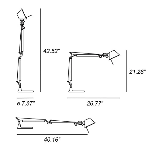 Artemide Tolomeo Mini Table Aluminium