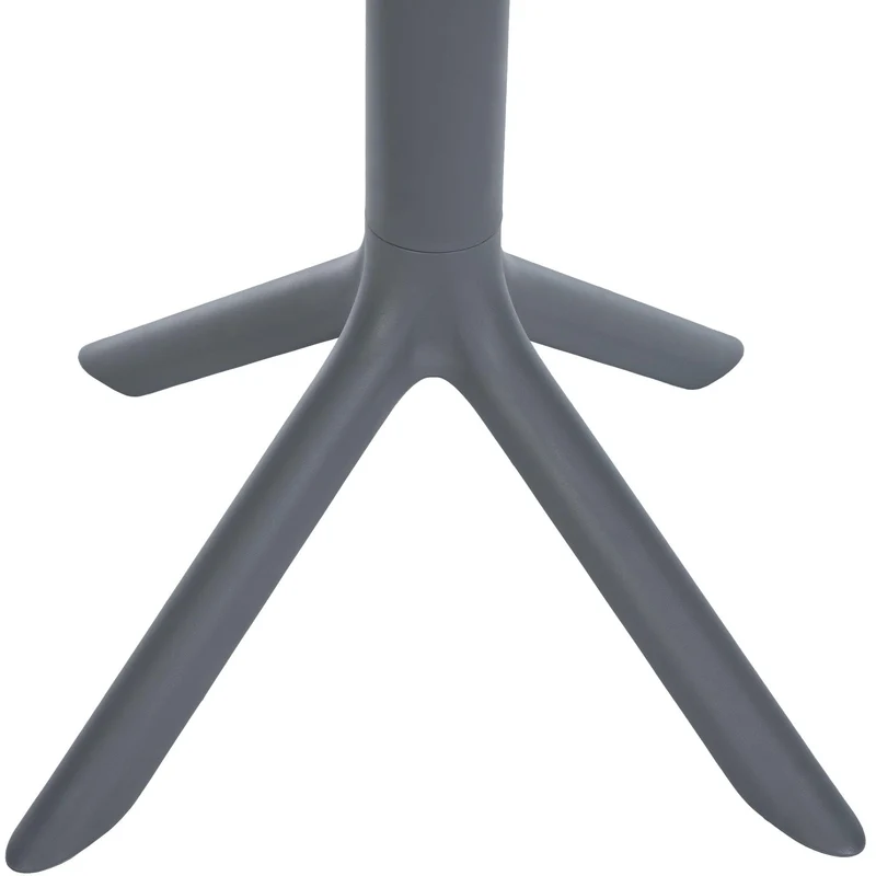 CLP Table Lacota Ø 60 cm I Table de Jardin résistante aux intempéries et aux UV I Table Ronde de Balcon en polypropylène Durable, Couleur:Anthracite