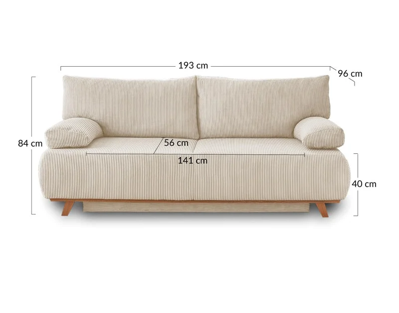Bestmobilier - Canapé Convertible avec Coffre Cristal en Velours Côtelé - Canapé Lit - Sofa Bleu 3 Places - Salon