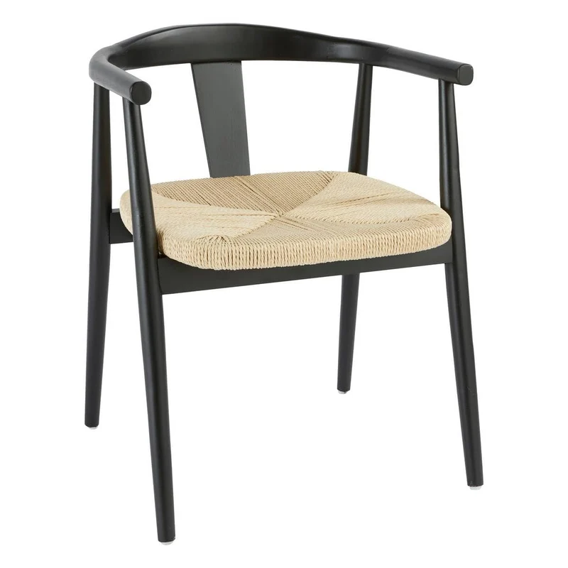 Atmosphera - Fauteuil à dîner Yamato hêtre Noir