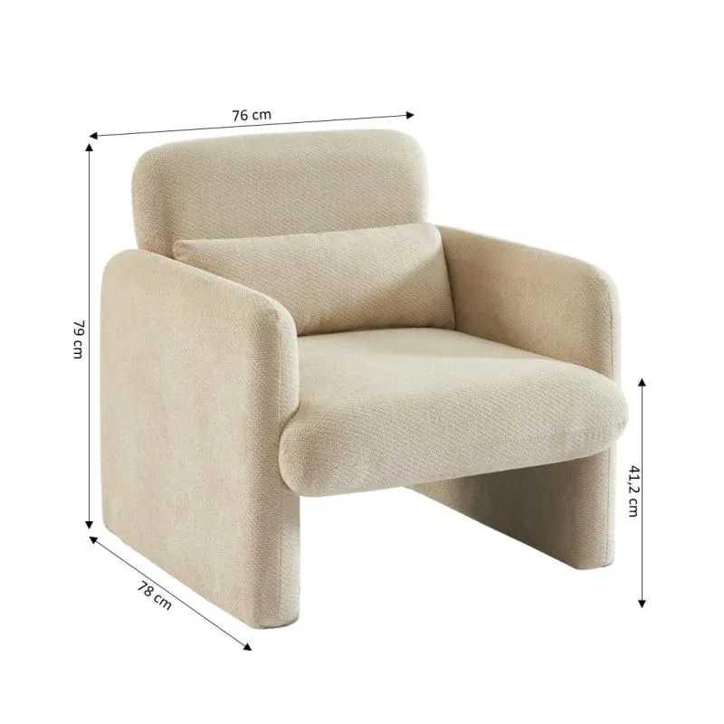 BAÏTA Fauteuil OMA Tissu (Beige)
