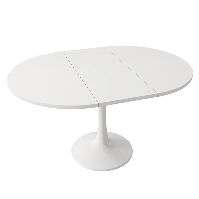 Bladez Table à manger, extensible, pour 6 à 8 personnes, ovale, 140 x 75 cm, moderne, simple, blanche