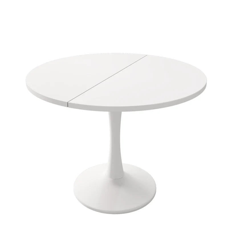 Bladez Table à manger, extensible, pour 6 à 8 personnes, ovale, 140 x 75 cm, moderne, simple, blanche
