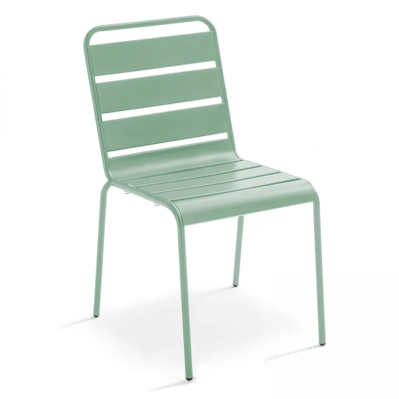 Oviala Chaise de Jardin en métal Vert Sauge - Palavas