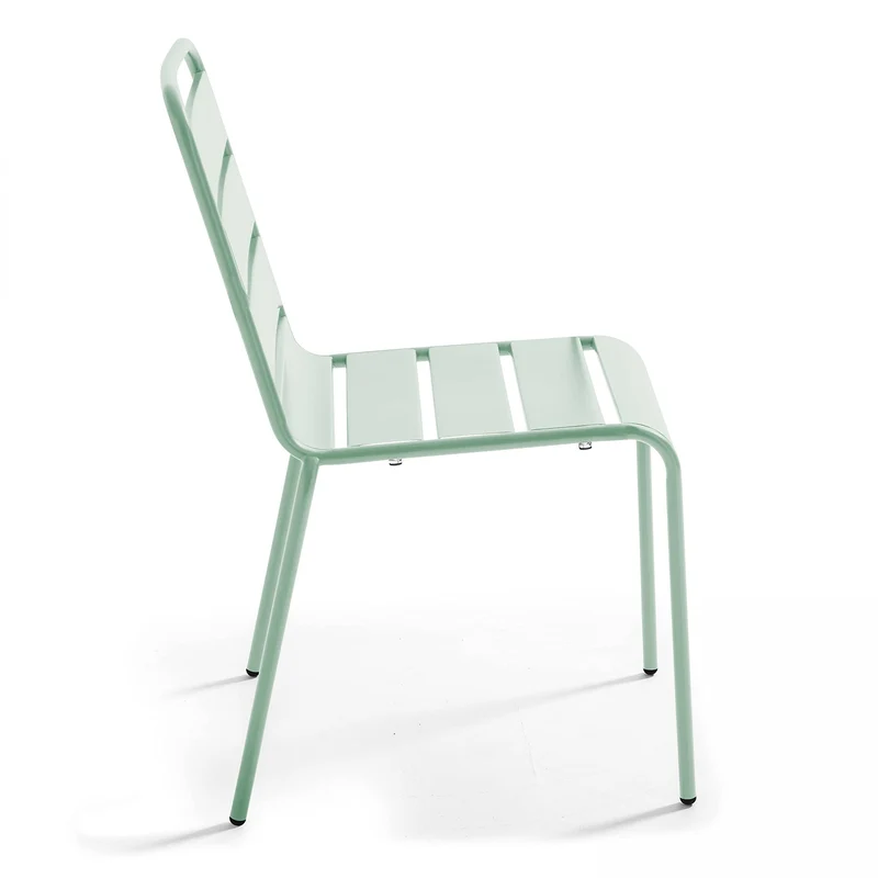 Oviala Chaise de Jardin en métal Vert Sauge - Palavas