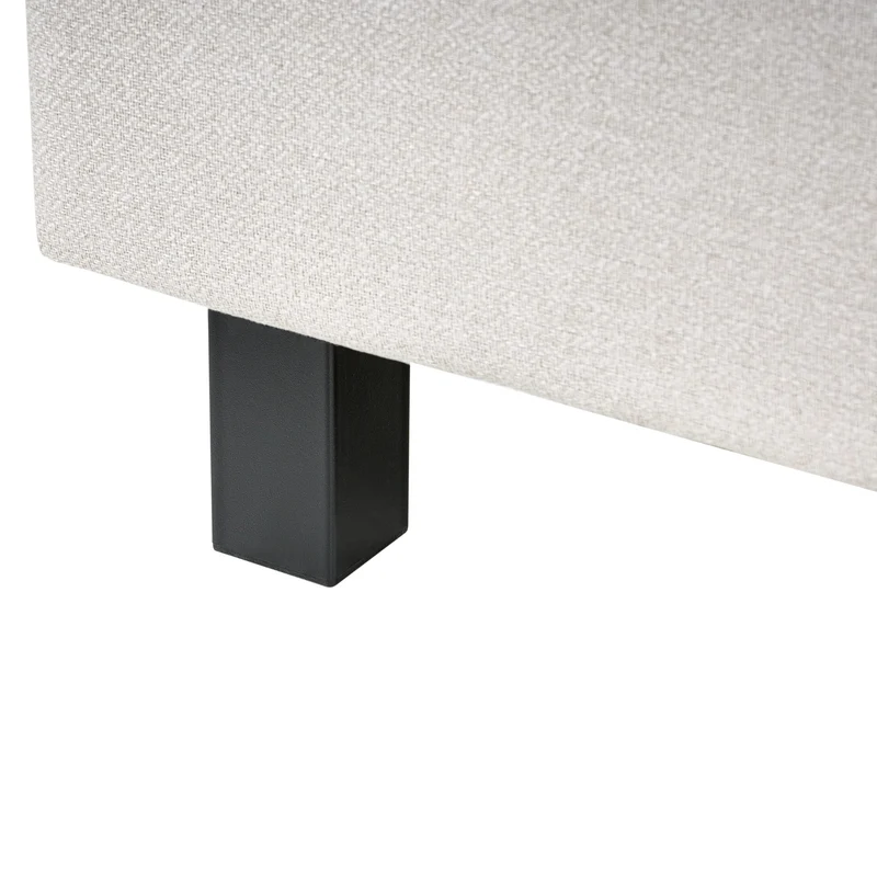 Lit Double en Tissu Beige 160 x 200 cm Confortable et Elégant pour Chambre au Style Moderne ou Scandinave Beliani