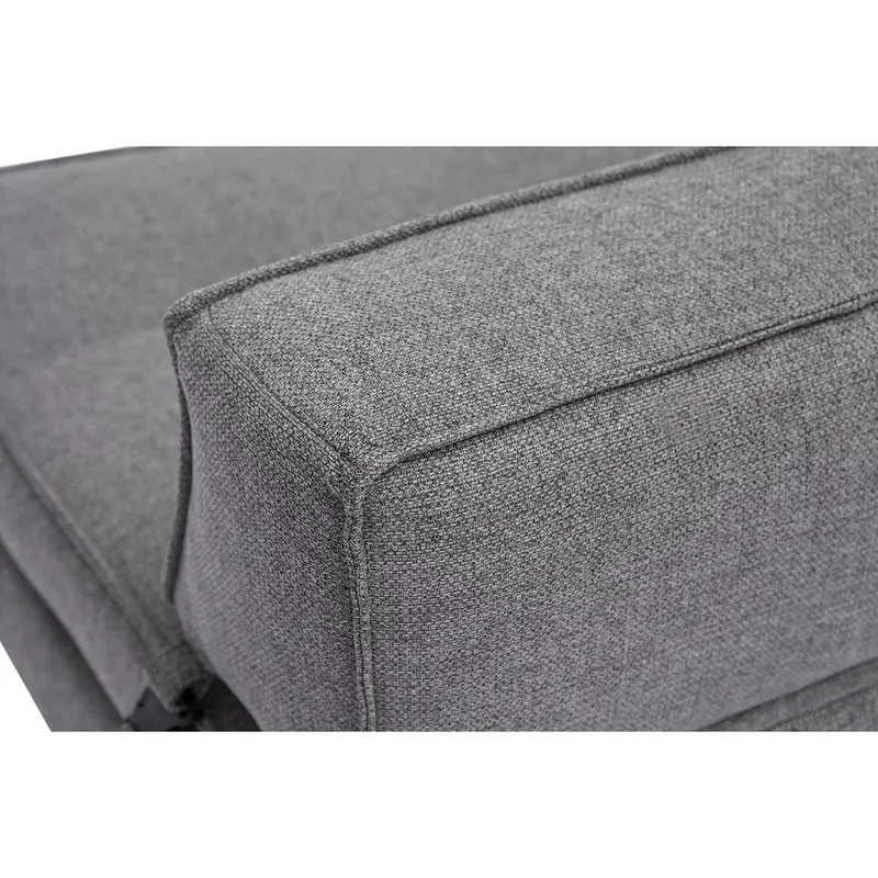 Miliboo Chauffeuse 1 Place Convertible en Tissu Gris Katy
