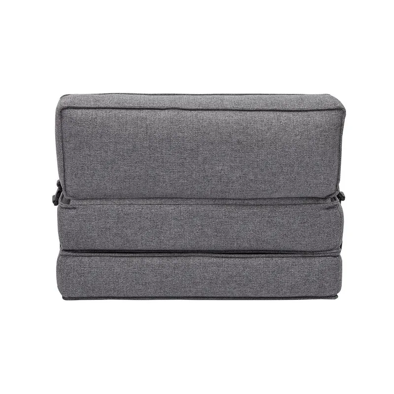 Miliboo Chauffeuse 1 Place Convertible en Tissu Gris Katy