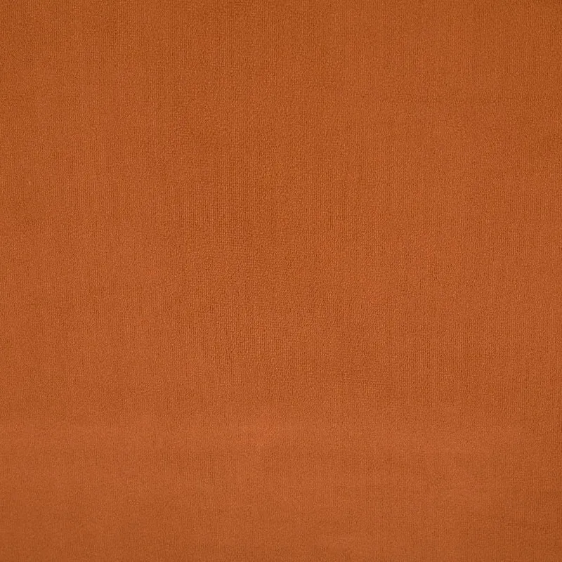 sweeek - Fauteuil scandinave Bois d'hévéa teinté Noyer et Tissu Velours Terracotta
