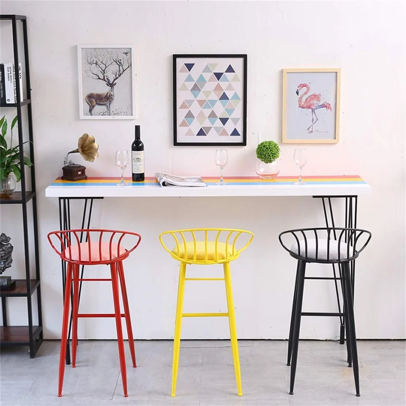 J-HOME Tabouret de bar Tabourets modernes chaise avec dossier repose-pieds tabouret tabouret rembourré chaises de salle à manger pour la cuisine | Pub | Pieds en métal pour tabouret de bar industriel