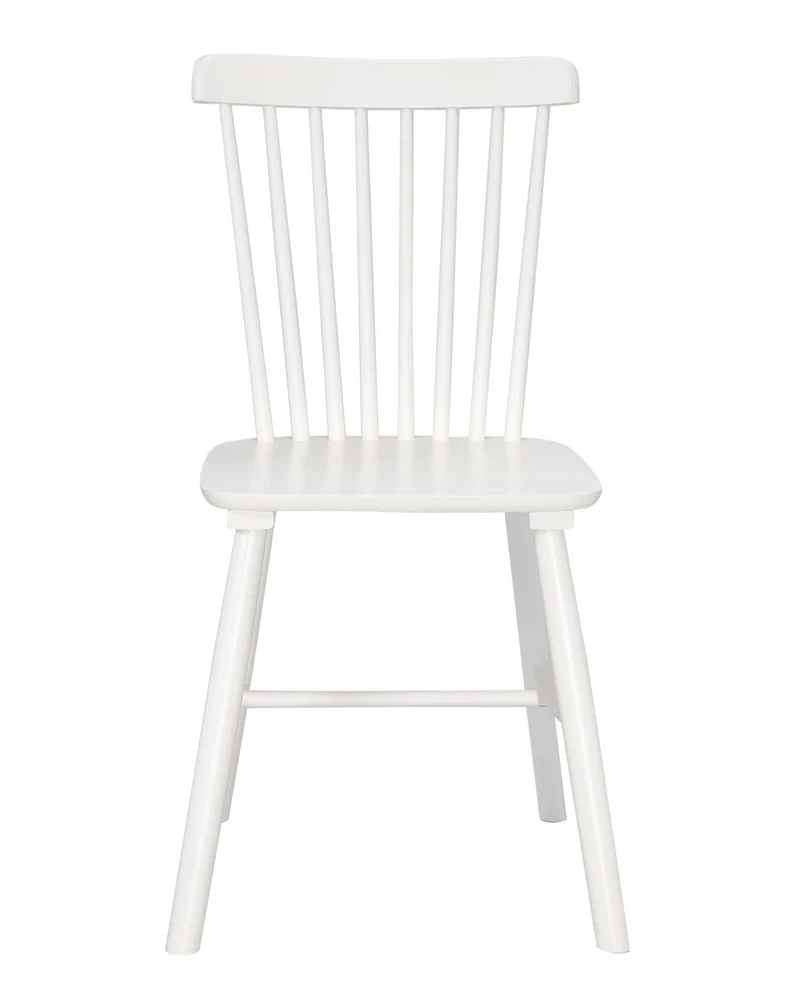 KAYELLES Lot de 2 chaises à barreaux bistrot Vintage Bois Massif Mona (Blanc)
