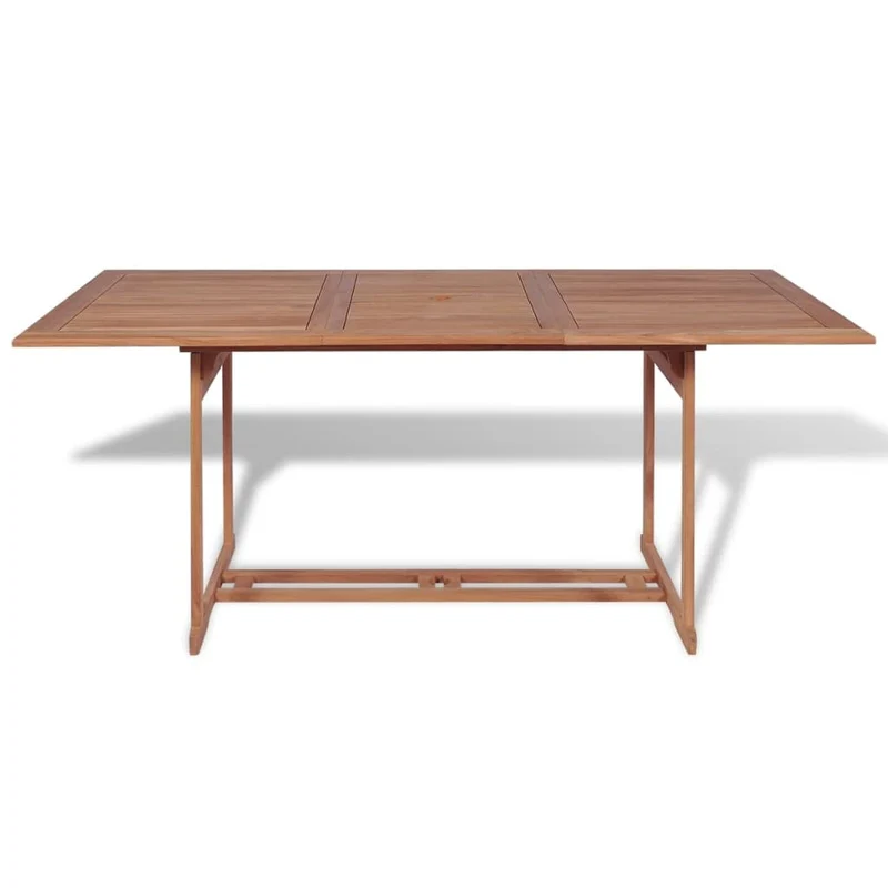 vidaXL Teck Table à Manger Rectangulaire d'Extérieur Jardin 180x90x75cm Meuble