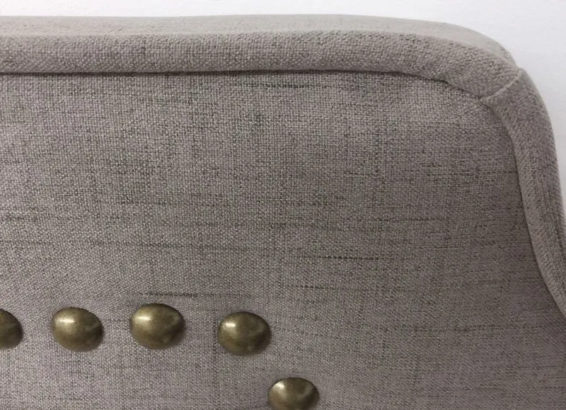 Menzzo Tête de lit Milana 140cm Tissu Taupe