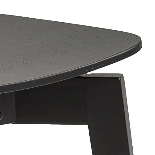 AC Design Furniture Roxanne Chaises de Salle à Manger Noires 2 pièces, Lot de 2 Chaises de Cuisine en Bois, Meubles de Salle à Manger, Style Scandinave Rétro, H: 79,5 x L: 45 x P: 55 cm