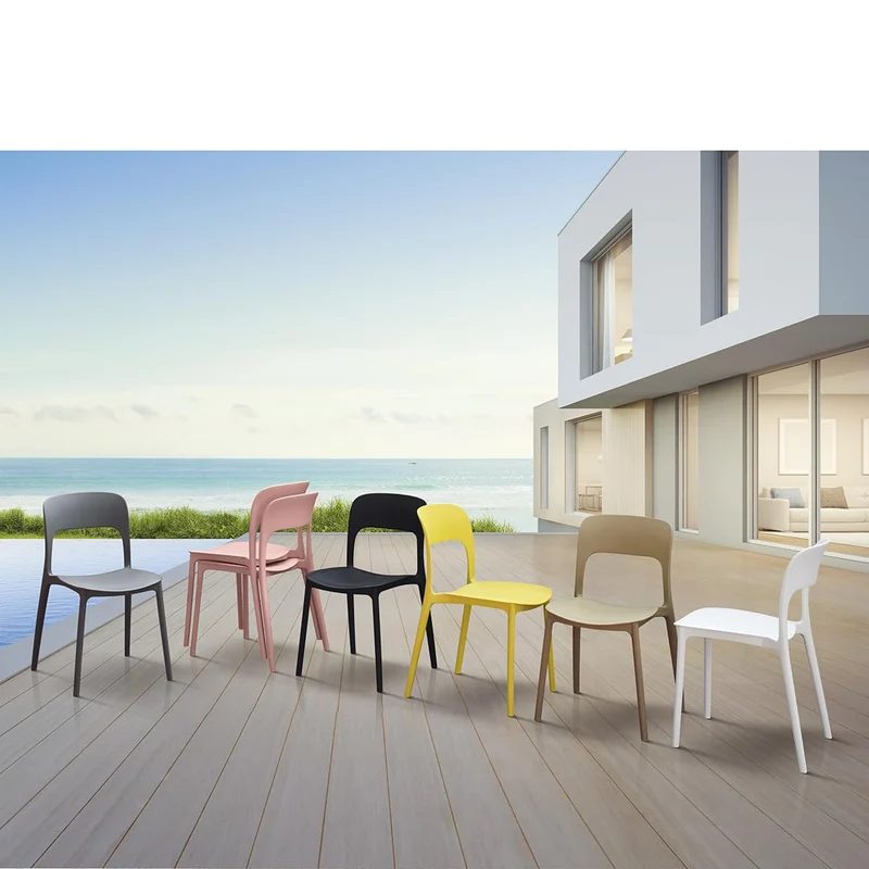 PAZZO DESIGN Chaise Luana Lot de 4 chaises (Gris)