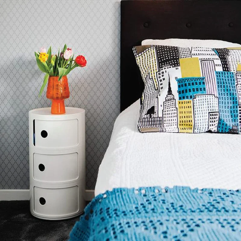 Kartell Componibili, Conteneur 2 éléments, Blanc, Base ronde