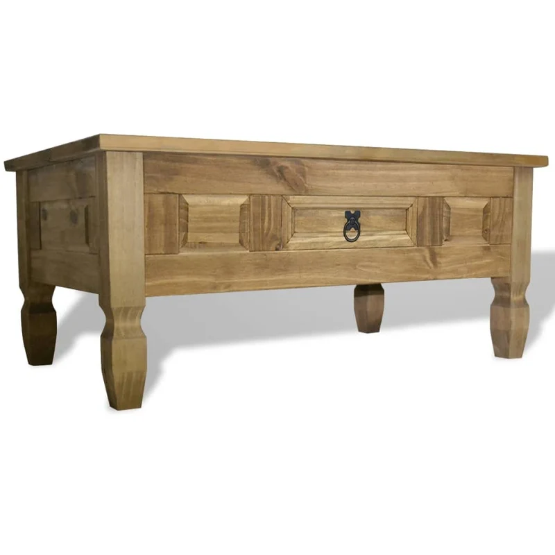 INLIFE Tables Basses, Table Basse Pin Mexicain Gamme Corona 100 x 60 x 45 cm