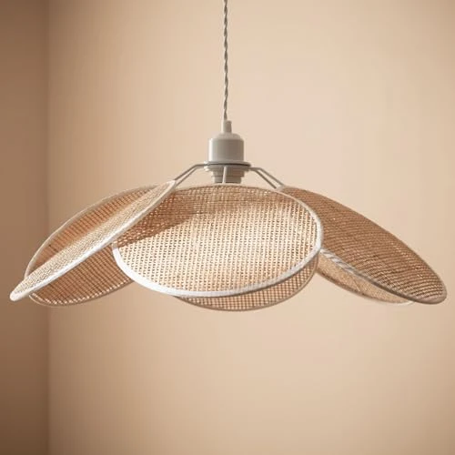 LEDKIA LIGHTING Suspension Rotin Noir tressé E27