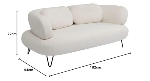 Kare Design Canapé Peppo 2 Places Blanc 182 cm