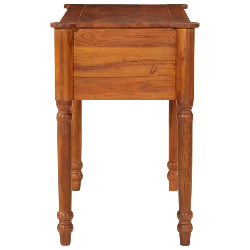vidaXL Bureau avec Tiroirs, Table d'Écriture avec Poignée, Bureau d'Ordinateur avec Rangement, Décoration de Salon, Bois d'Acacia Solide