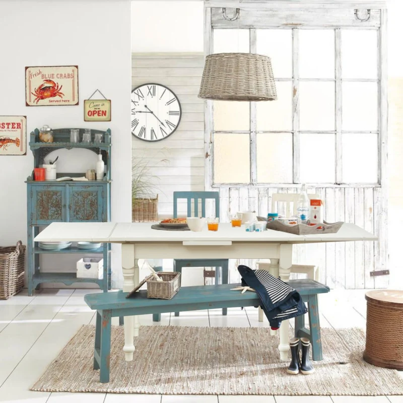 Biscottini Table Salle a Manger Extensible 120x80x80 cm Made in Italy| Table Cuisine | Table a Manger Extensible | Table Extensible Style Country