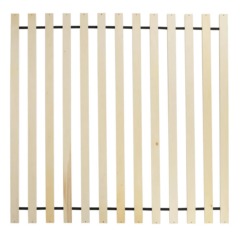 Beliani Lit à Baldaquin Minimaliste en Bois 160 x 200 cm Tête de Lit Rembourré Marron Clair Haillicourt