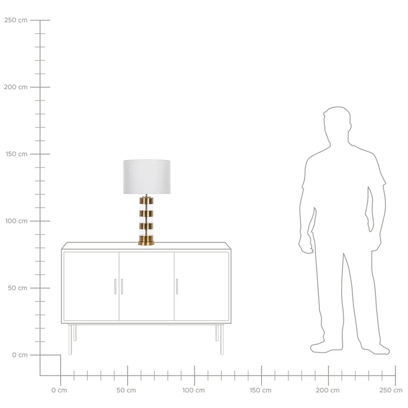 Beliani Lampe à Poser de Table avec Pied Décoratif Doré et Abat-jour Blanc E27 Max 60W pour Salon Chambre ou Coin Lecture au Design Moderne et Glamour