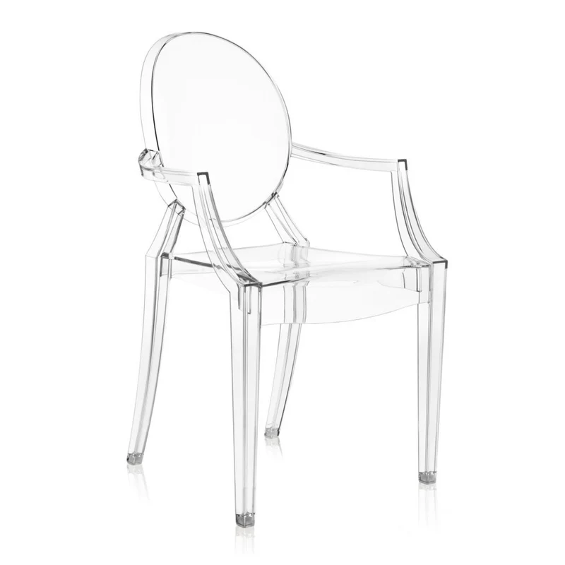 Kartell 4852B4 Chaise Louis Ghost Plastique (Transparent)