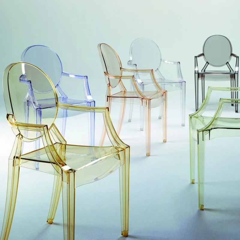 Kartell 4852B4 Chaise Louis Ghost Plastique (Transparent)