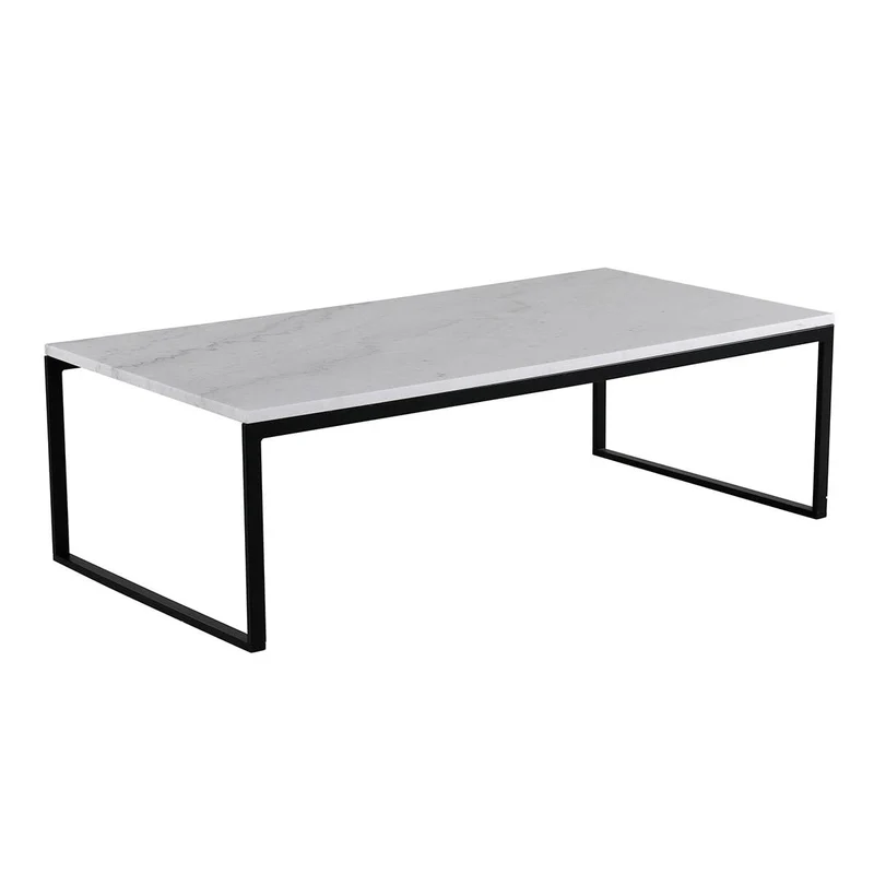 Paris Prix Table Basse en Marbre Estelle 120cm Blanc