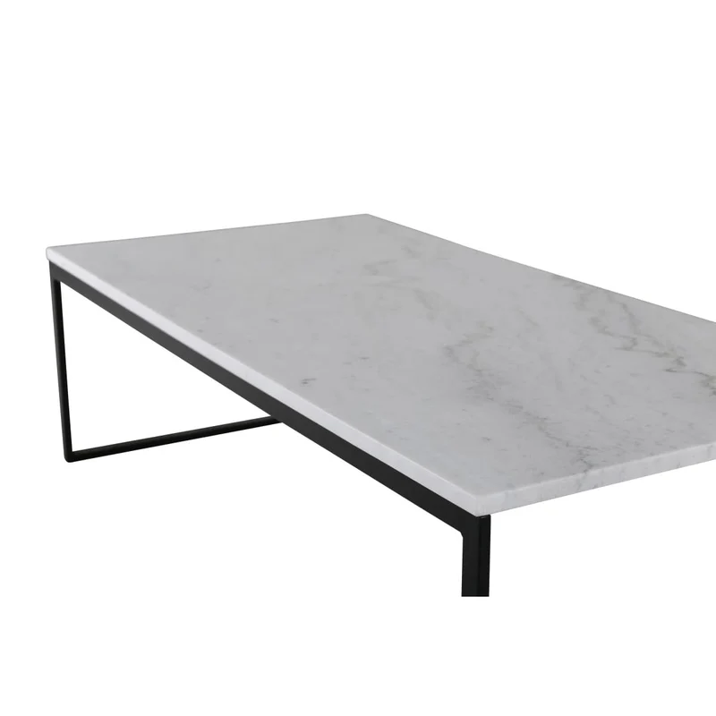 Paris Prix Table Basse en Marbre Estelle 120cm Blanc
