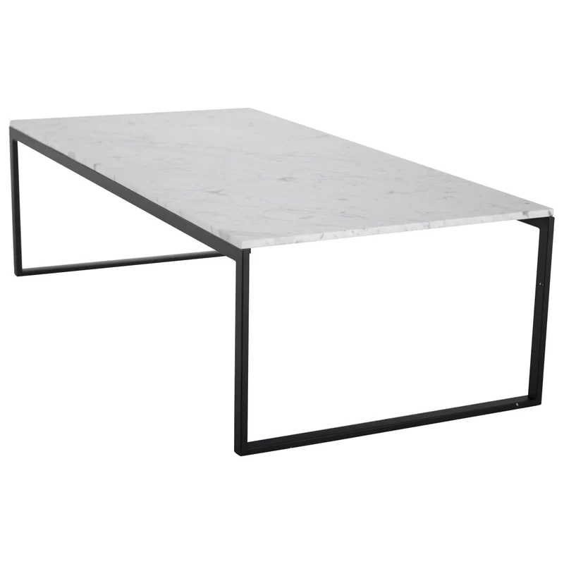 Paris Prix Table Basse en Marbre Estelle 120cm Blanc