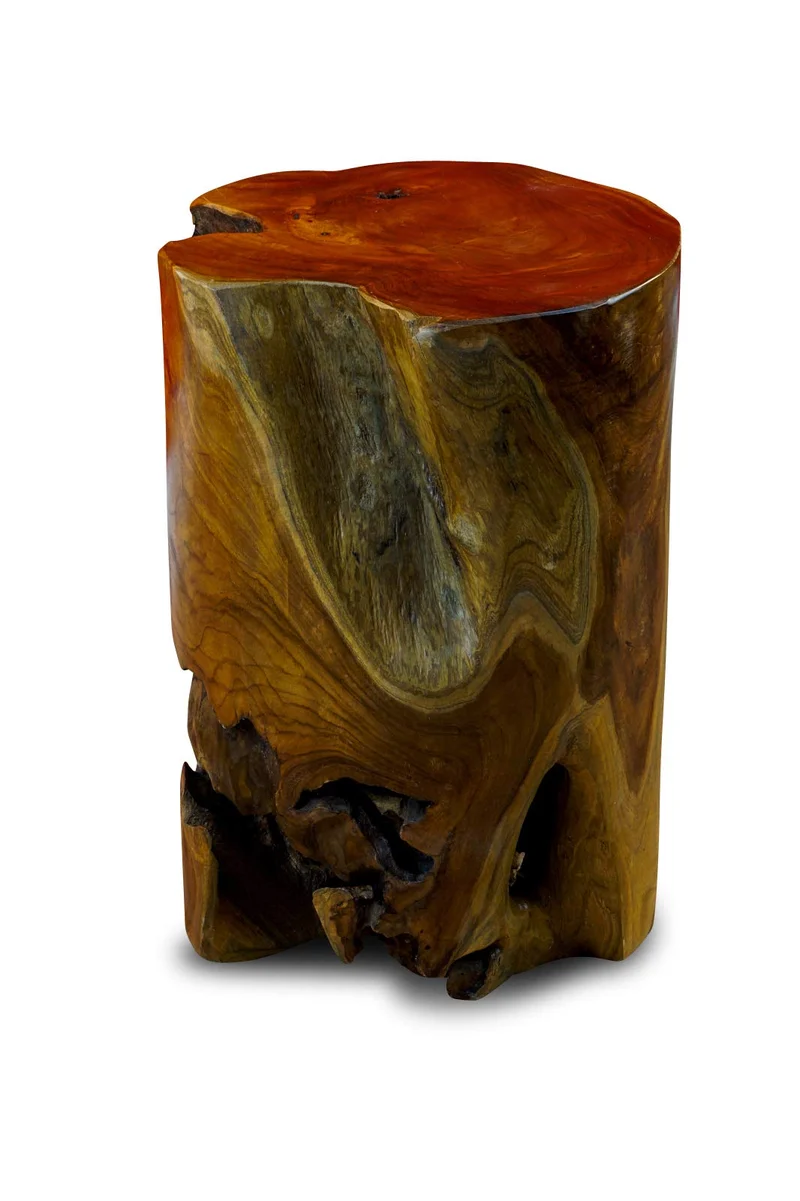 Table d'appoint TOBELO en bois de racine - 40 cm - Tabouret à fleurs - Support pour le salon, le jardin d'hiver ou la terrasse et le jardin