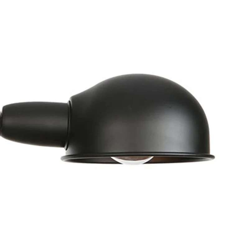 Applique Murale Vintage Noire avec Interrupteur, Lampe de Murale Réglable avec Prise Abat-Jour en Métal Pivotant Lampe de Lecture Murale avec Câble, E27 Lampe de Industrielle Intérieure Chambre Salon