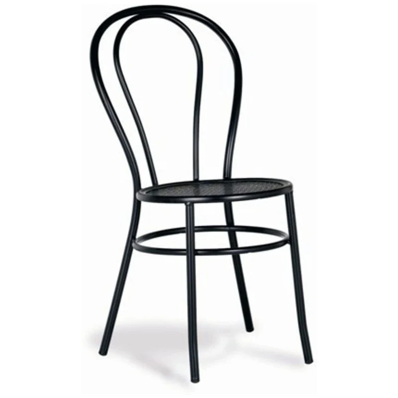 Addecor - Lot de 2 chaises de Salle à Manger - modèle Edna - Couleur Noire - 89 x 36 x 40 cm - chaises de Salon en Fer et Bois - idéales pour Les projets d'hôtellerie
