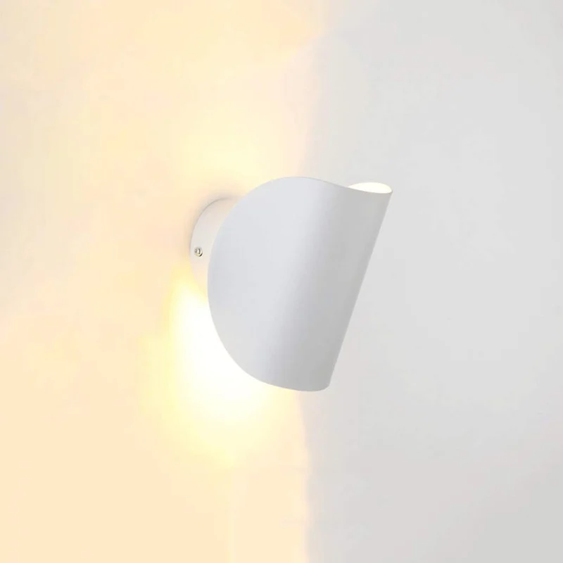 LED Applique murale de moderne, Horizontal 330 ° à gauche à droite 90 ° vers le haut et vers le bas Rabattre Montage mural Lumière for l'intérieur Chambre Couloir nuit Luminaires d'éclairage (Blanc Ch