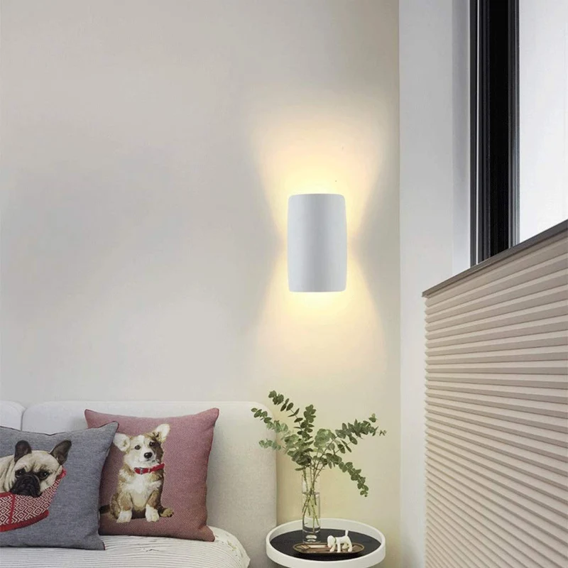 LED Applique murale de moderne, Horizontal 330 ° à gauche à droite 90 ° vers le haut et vers le bas Rabattre Montage mural Lumière for l'intérieur Chambre Couloir nuit Luminaires d'éclairage (Blanc Ch