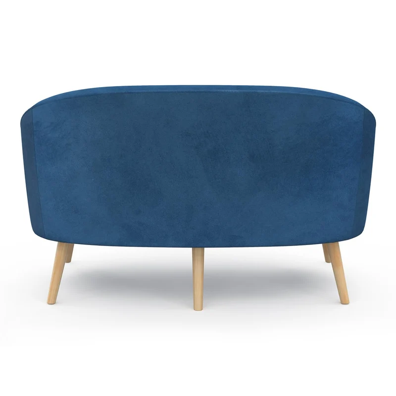 IDMarket - Canapé Banquette Sonia en Velours Bleu