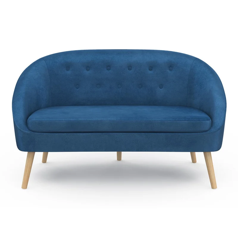 IDMarket - Canapé Banquette Sonia en Velours Bleu