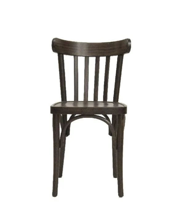 METRO Professional Chaise de Restaurant Bistrot en Hêtre, Finition Noyer Brun, Lot de 2