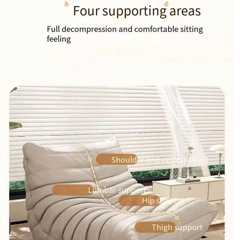 BEDOIN Chaise au Coin du feu, canapé de Sol Paresseux canapé de canapé de Sol sans Arme de paria pour Adultes, canapé-Sol Tatami Chaise Salon d'angle de Chaise d'angle cana Orange-80CM