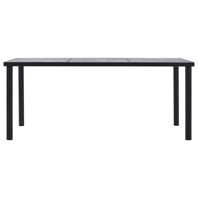 vidaXL Table de Salle à Manger Table à Dîner Table de Cuisine Table de Repas Meuble à Manger Maison Intérieur Noir et Gris Béton 200x100x75 cm MDF