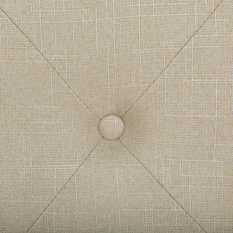 Lit Double en Tissu Beige 160 x 200 cm Confortable de Style Traditionnel pour Chambre Rétro ou Classique Beliani
