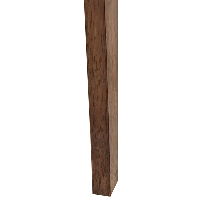 Lot de 2 Chaises de Salle à Manger en Bois d'Hévéa Foncé et Polyester Gris Erie